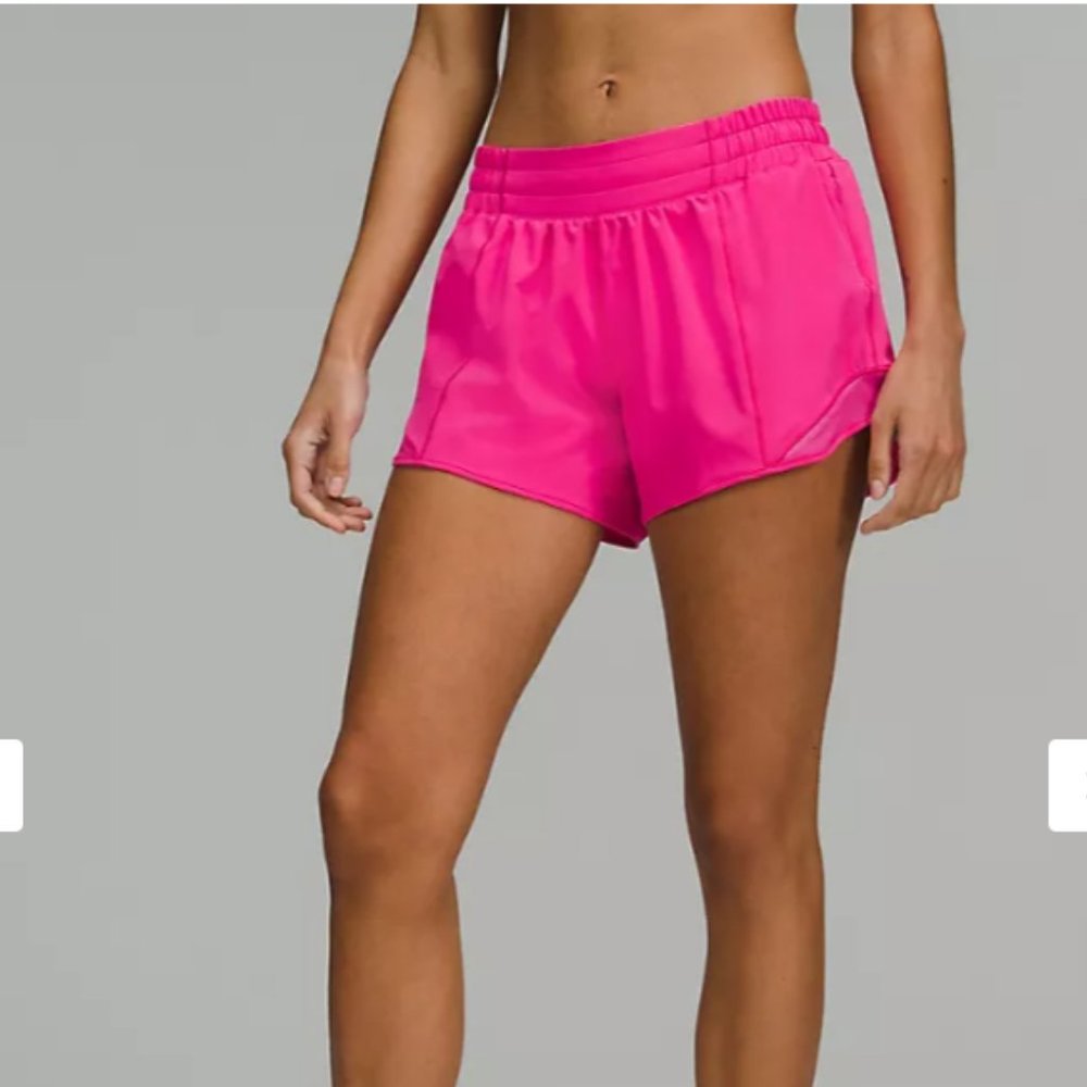 NEW Hotty Hot Low-Rise Lined Short 4" Sonic Pink Size 6